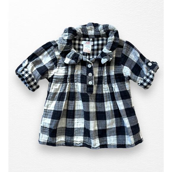 Joe Fresh Textured Plaid Tunic Top, Size 4 - Picture 3 of 8